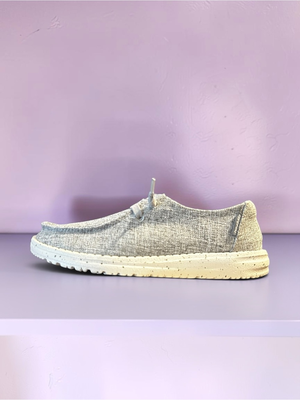 Hey Dude Wendy L Linen shoes in the color Iron